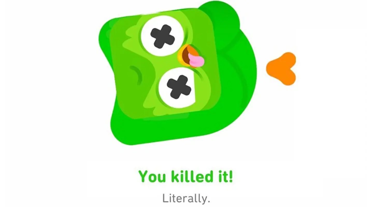 Розыгрыш DuoLingo со смертью зеленой совы