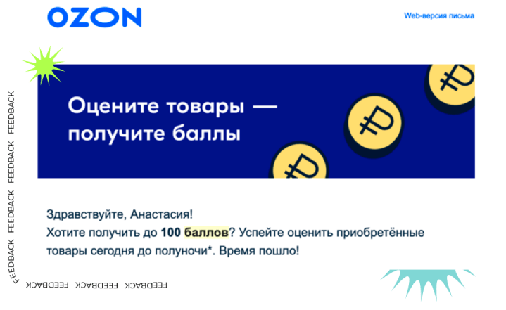 Рисунок 5. Скидочные баллы или промокод