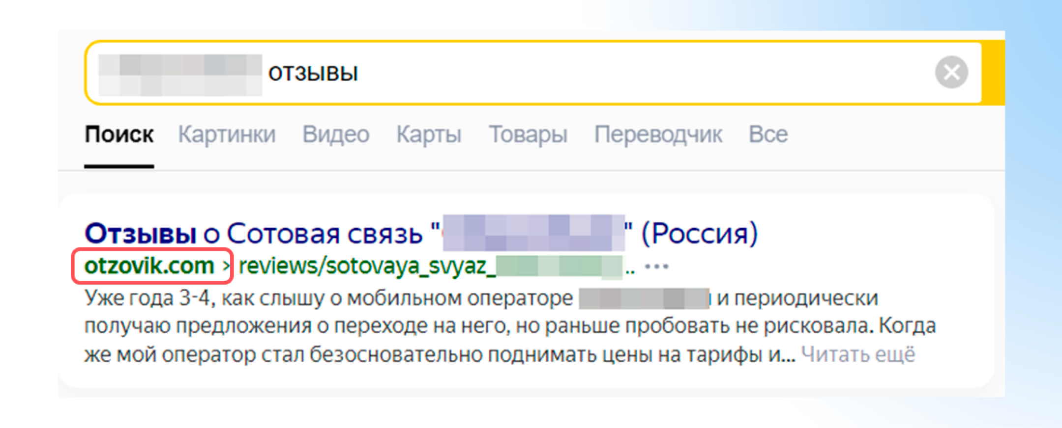 Рисунок 2. Выдача