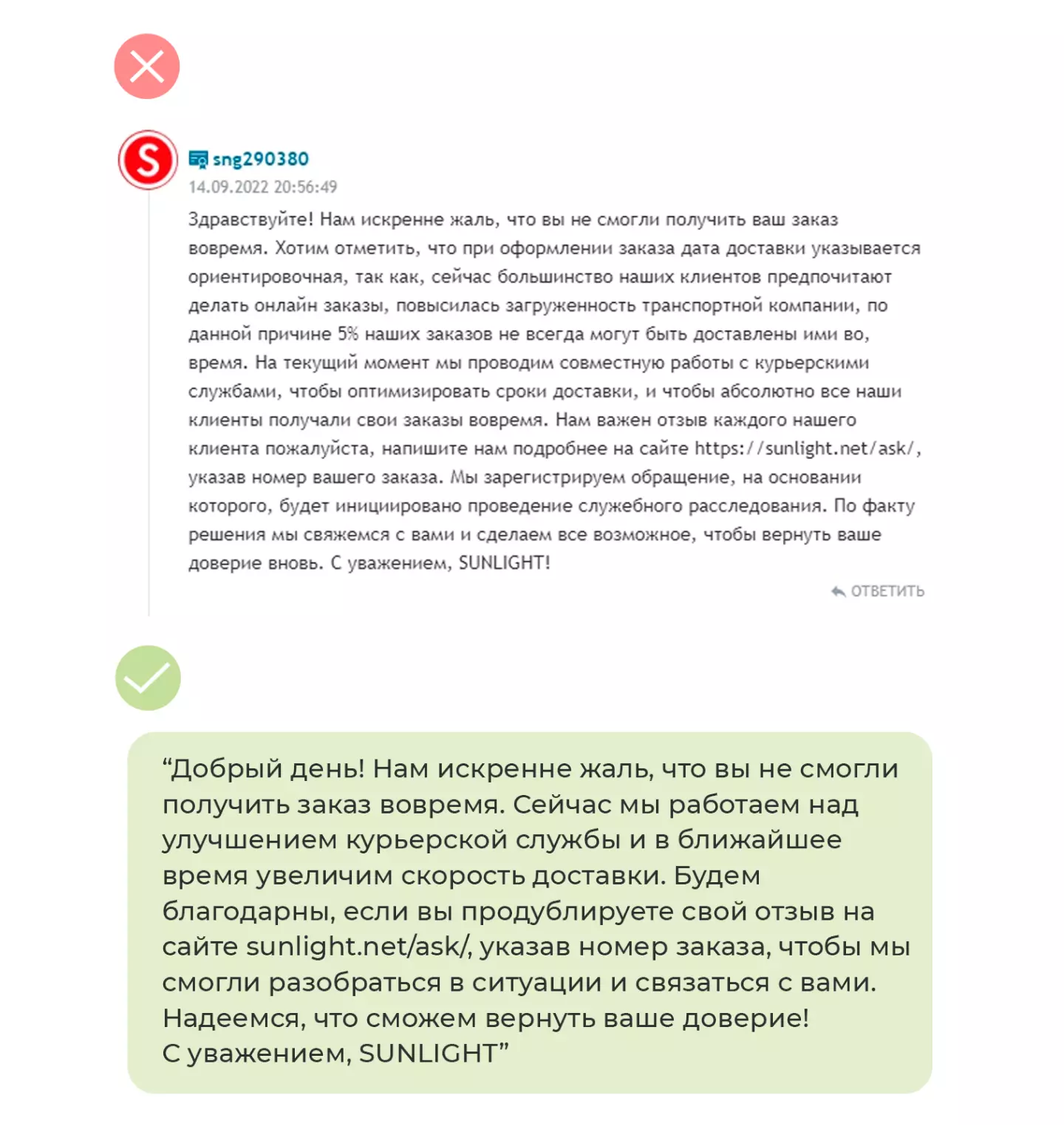 Рисунок 3. Ошибка 3 - Посвящать клиента в рабочий процесс