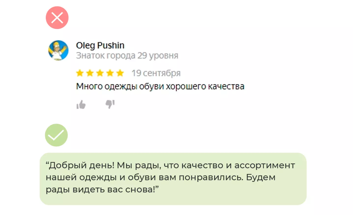 Рисунок 6. Ошибка 6 - Игнорировать позитив