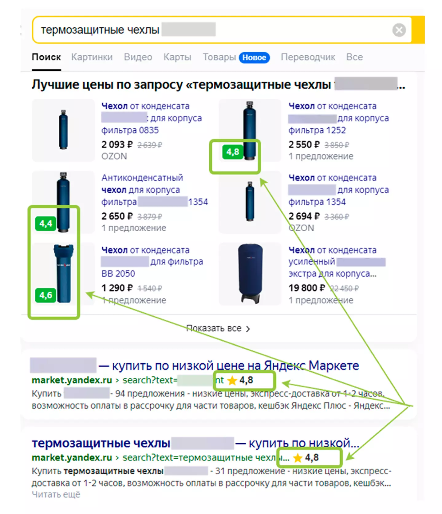 Пример выдачи