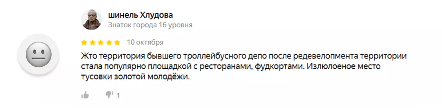 Пример нейтрального отзыва