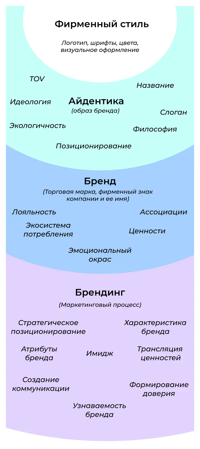 Структура формирования бренда и роль айдентики в нем
