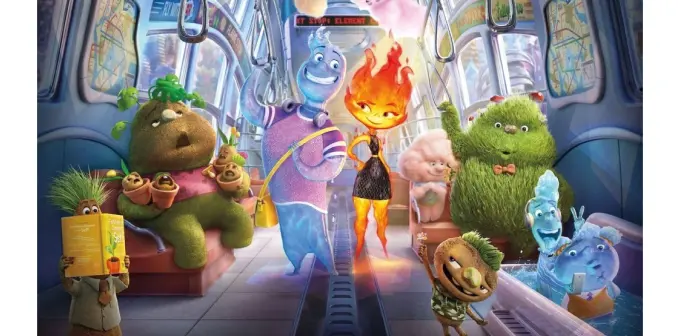 Кадр из мультфильма Pixar “Элементарно”
