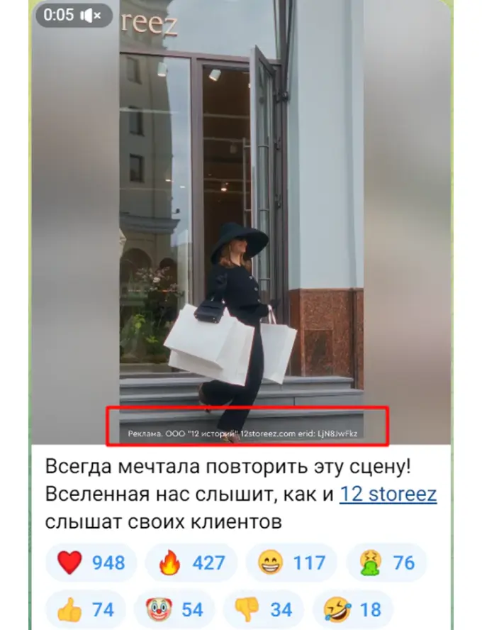 Пример дисклеймера в мессенджерах