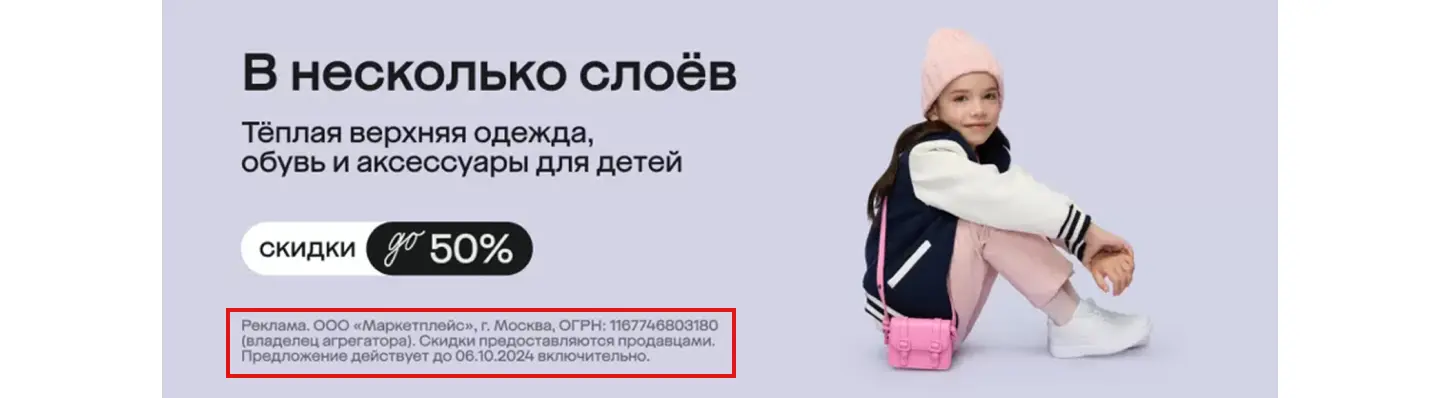 Пример дисклеймера для подтверждения информации