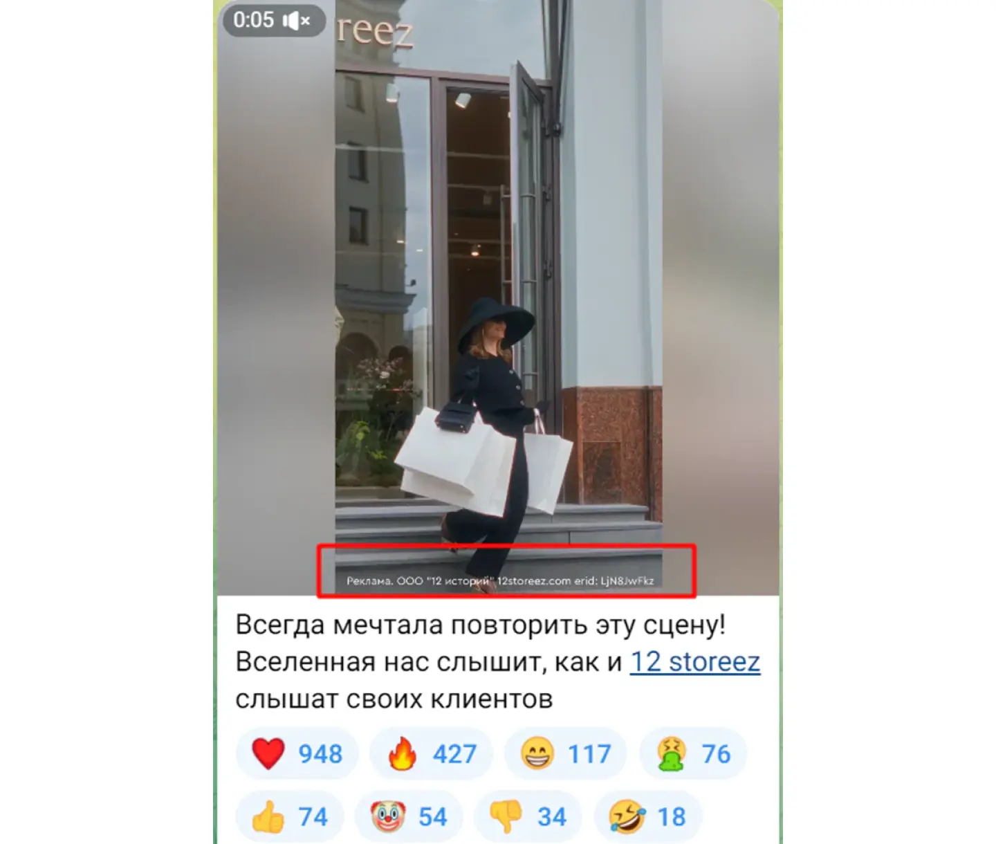 Пример дисклеймера в мессенджерах
