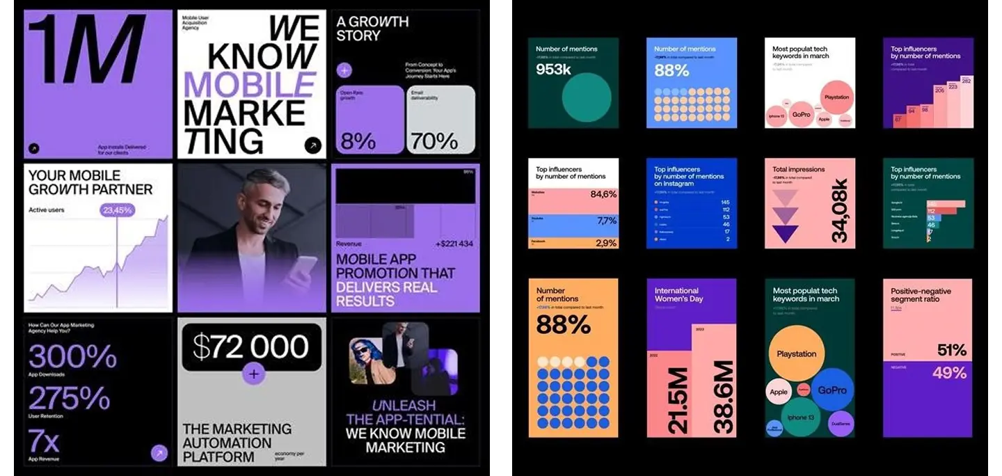 Тренды инфографики 2025: крупная типографика