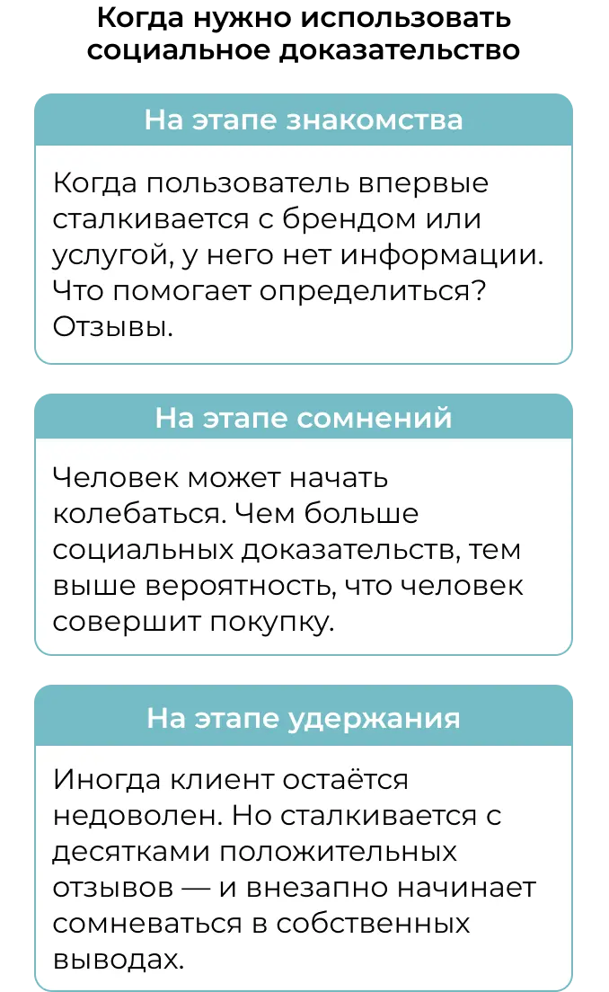 Когда нужно использовать социальное доказательство