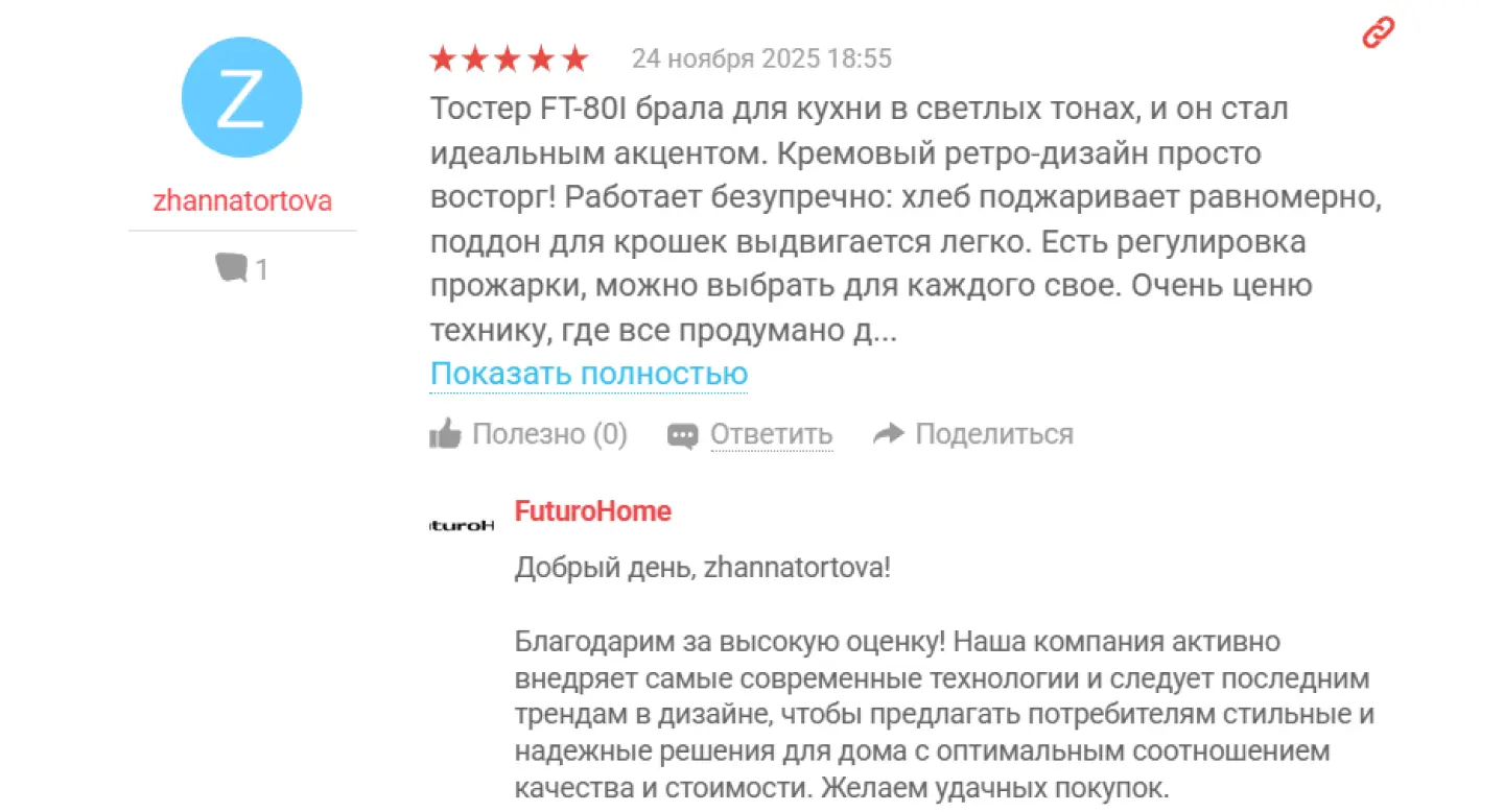 Примеры ответов от имени бренда