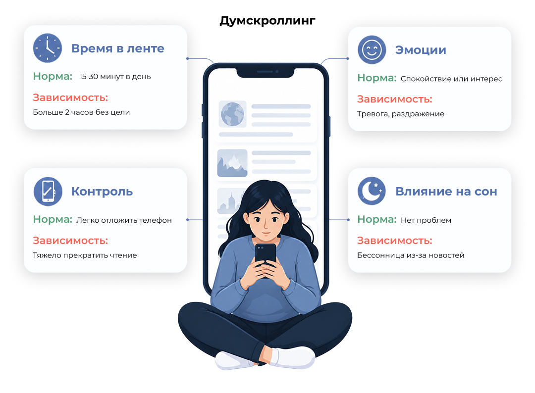 Как проявляется думскроллинг