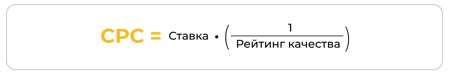 Расширенная формула (с учетом CTR и качества)