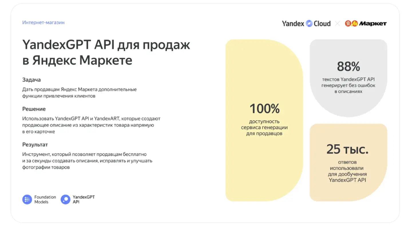 “Яндекс” помогает продавцам на маркетплейсах составлять описания товаров
