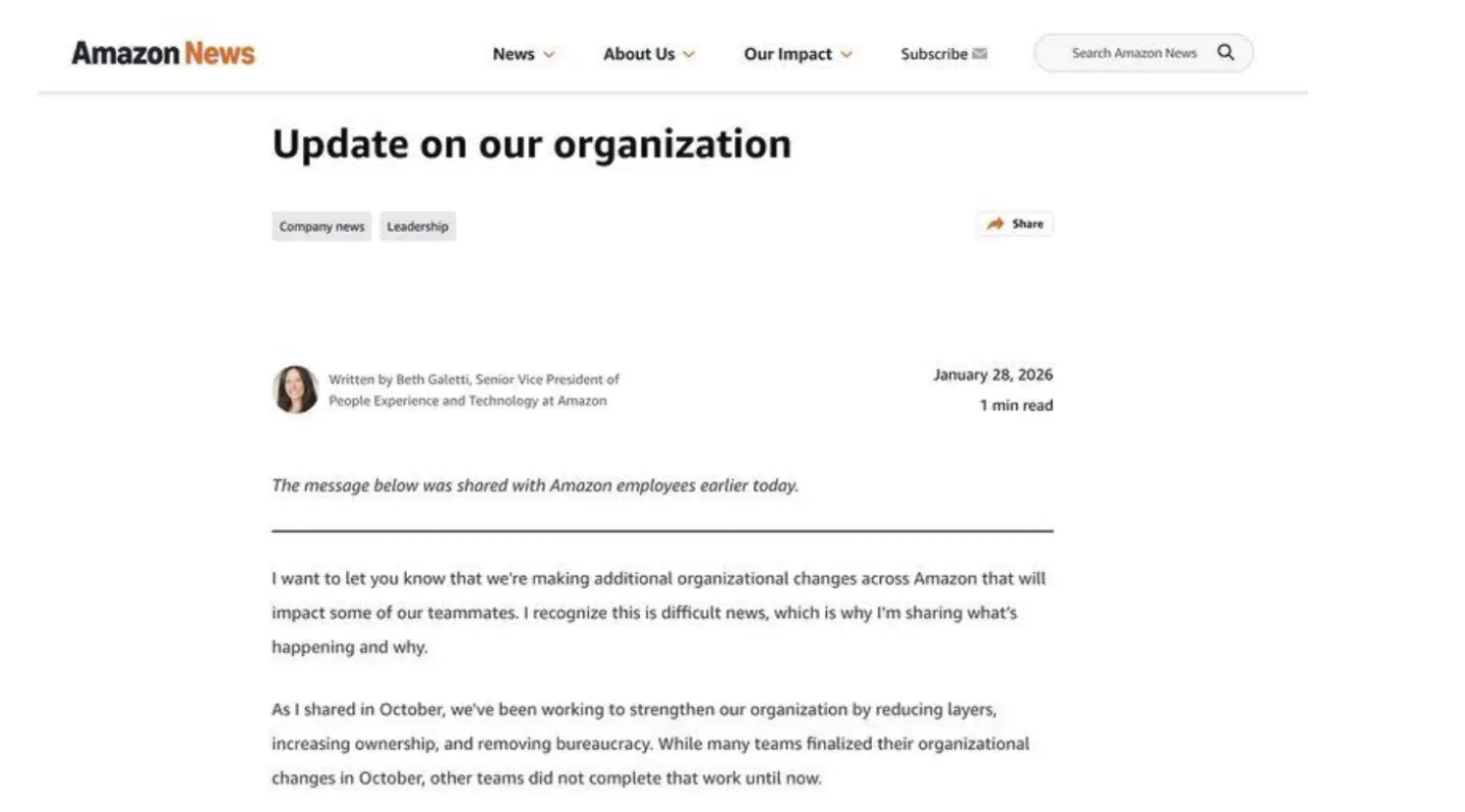 Как Amazon одним днем уволил тысячи сотрудников в 2026 году